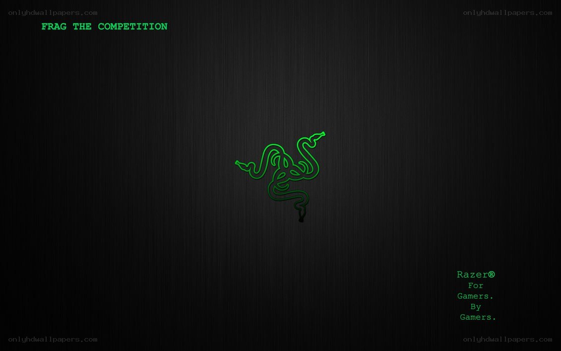 Razer logo on dark background