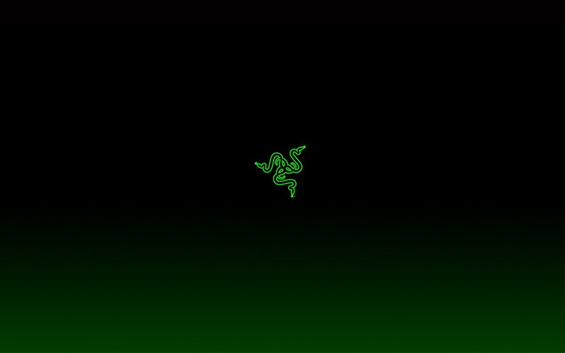 Razer Logo on Dark Background — Black, Dark, Sleek