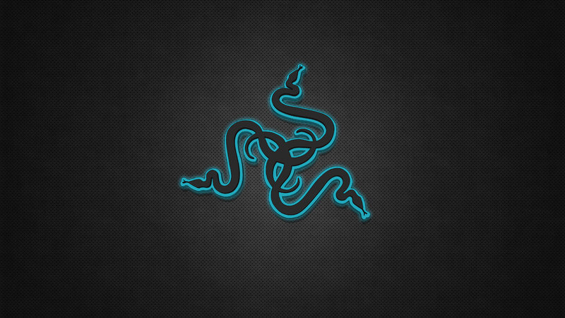 Razer Logo on Dark Background — Black, Digital Art, Mesh Pattern