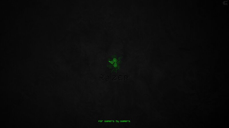 Razer Logo on Dark Background — Black, Digital Art, Text