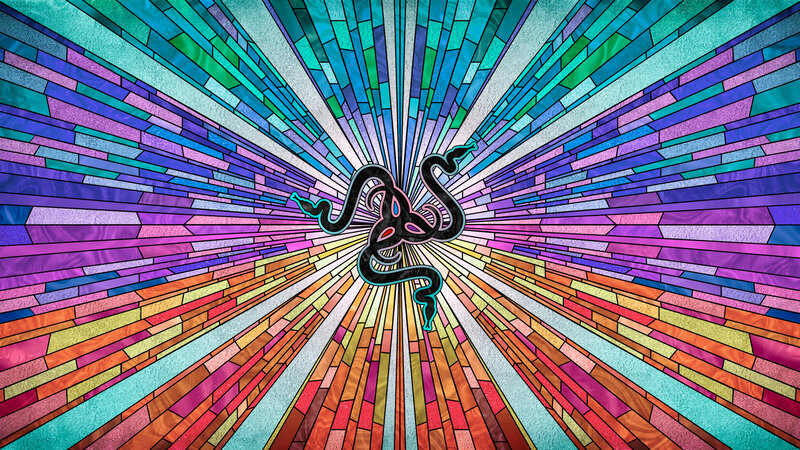 Razer Logo on Stained Glass