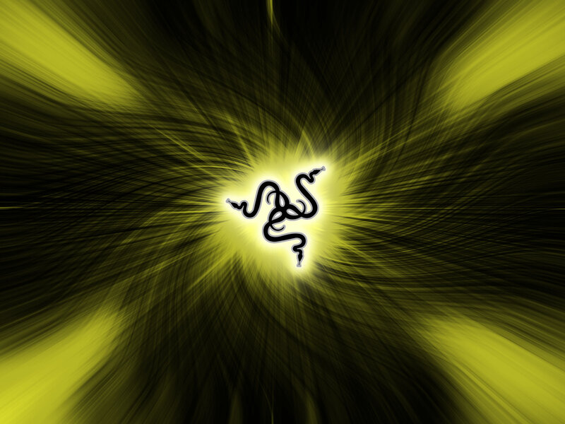 Razer logo on yellow background