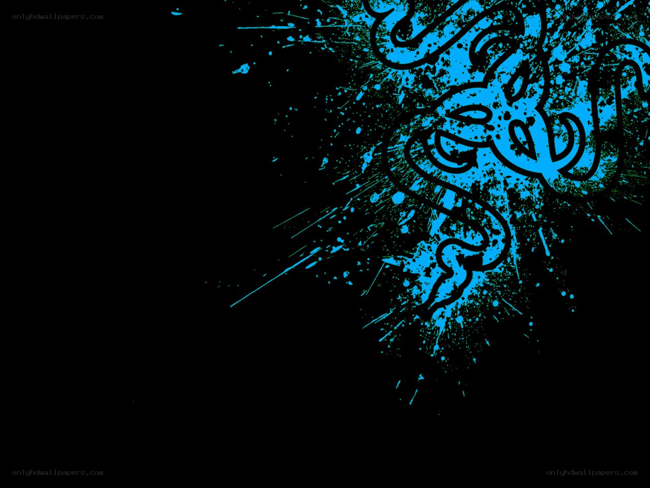 Razer logo splatter design