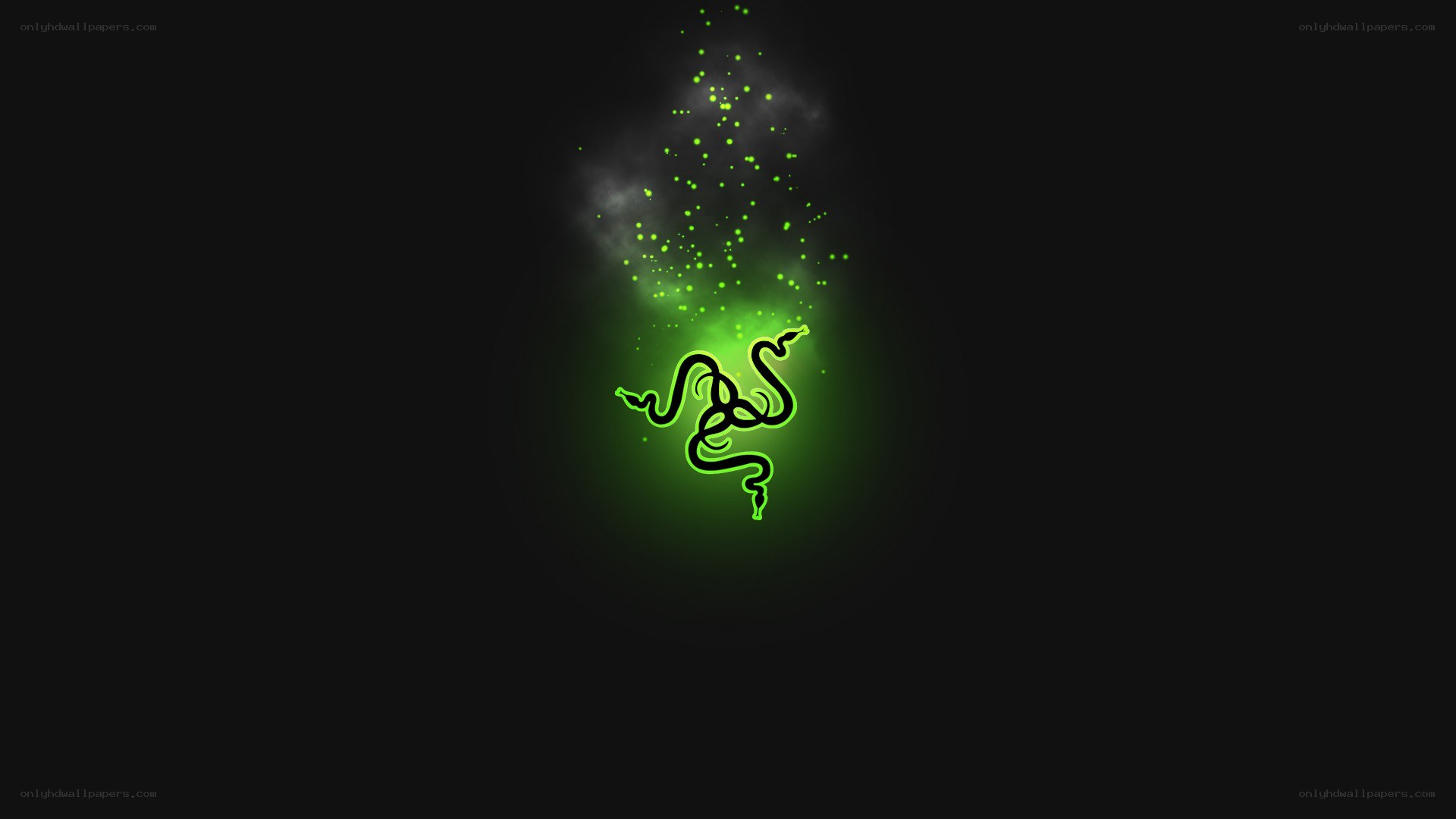 Razer logo with green glow