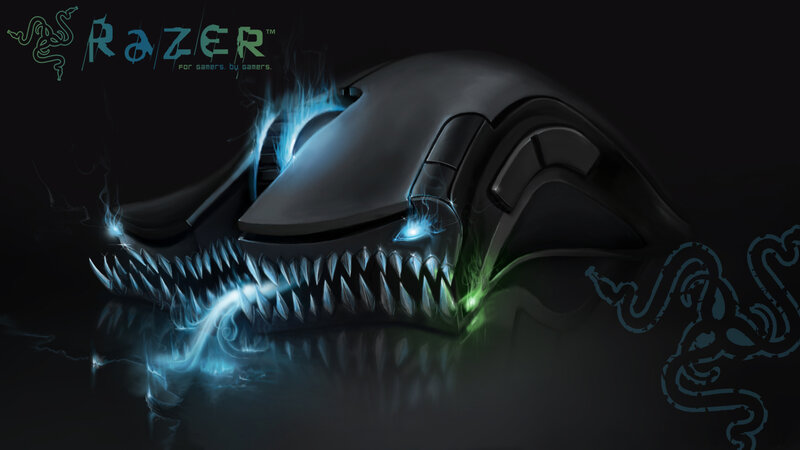 Razer Mouse with Glowing Teeth — Black