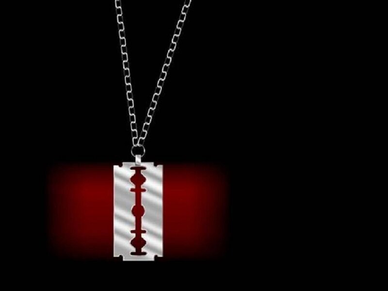 razor blade necklace