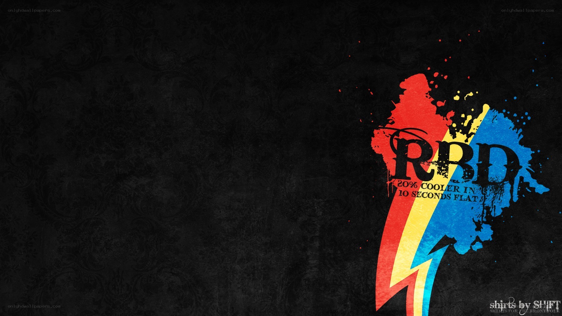 RBD logo with colorful splash