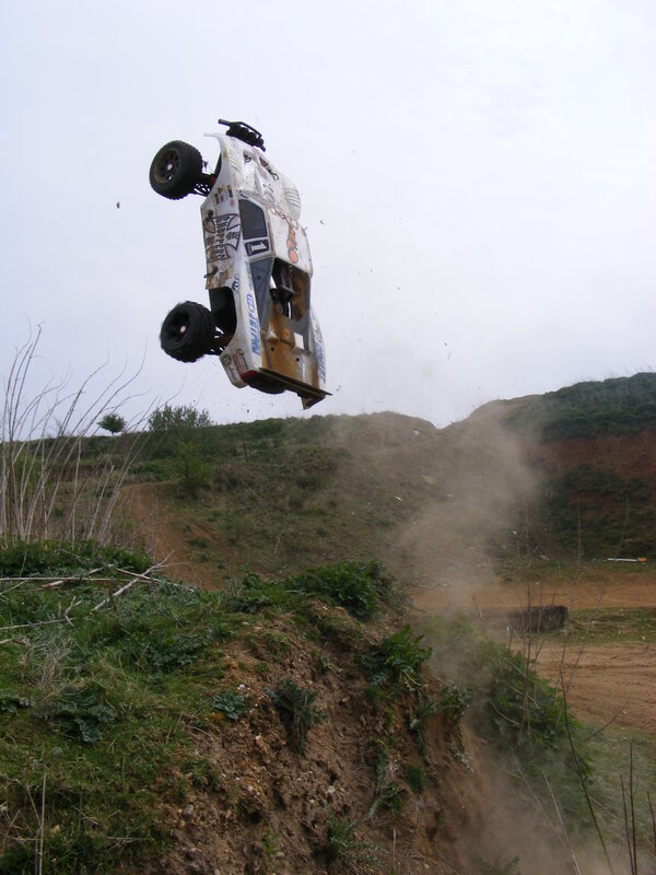 RC car mid-air jump
