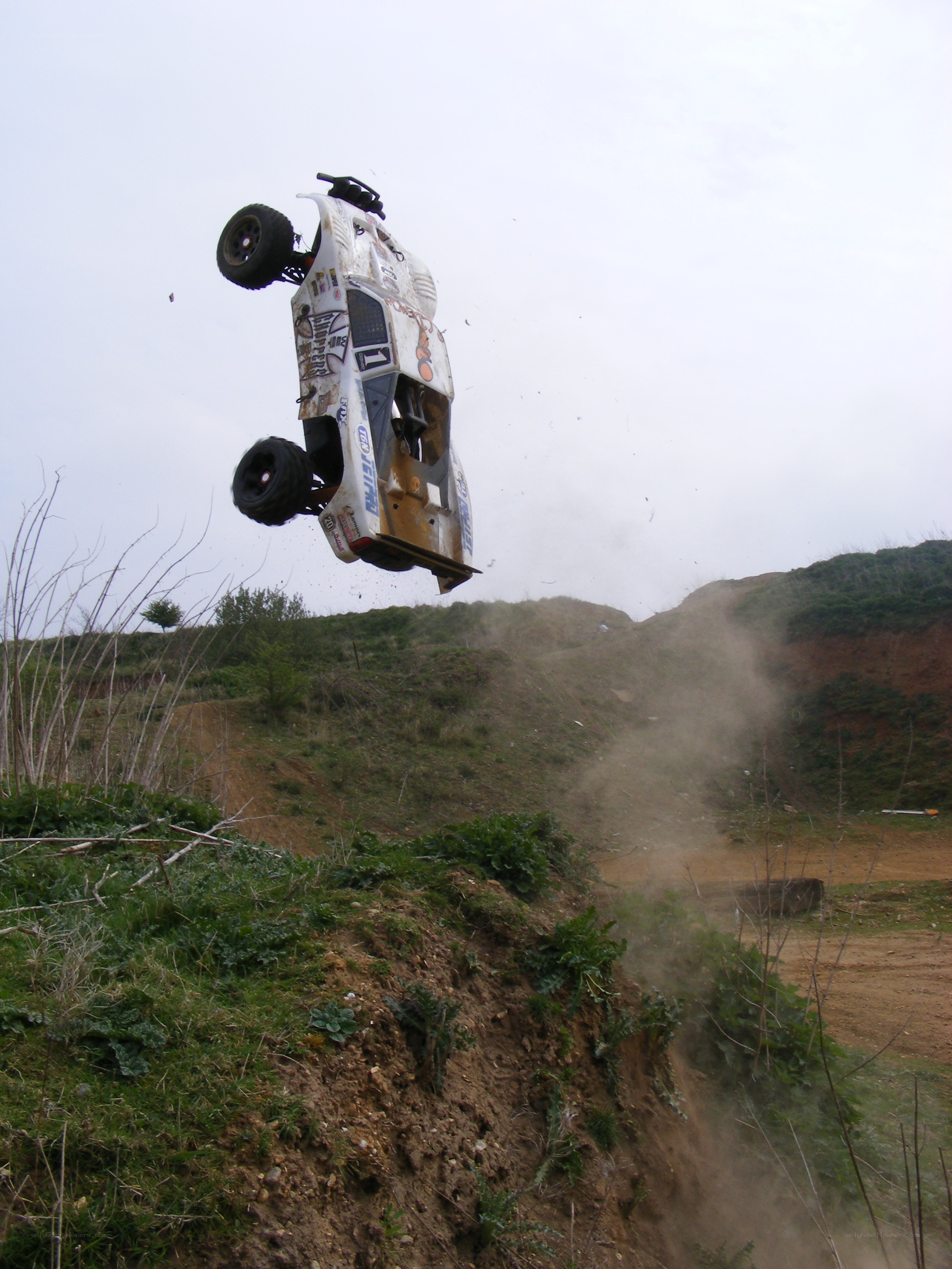 RC car mid-air jump