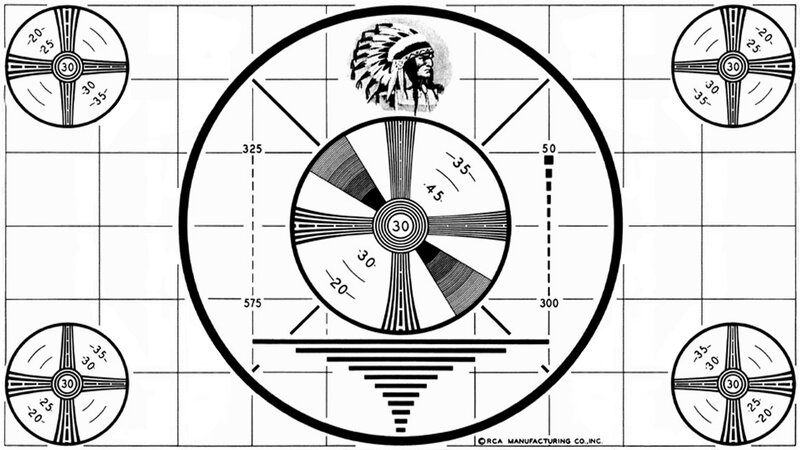 RCA test pattern with Native American chief