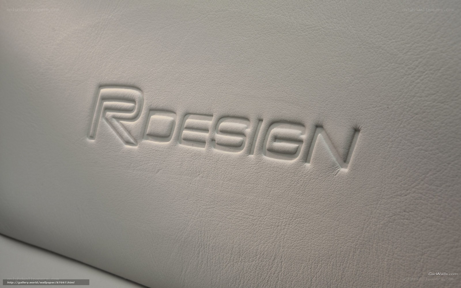 RDesign logo on leather
