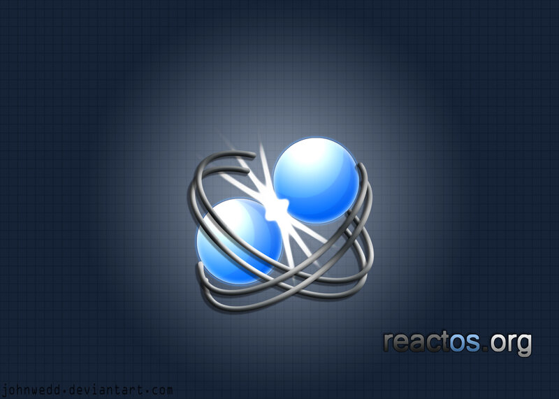 ReactOS logo on grid