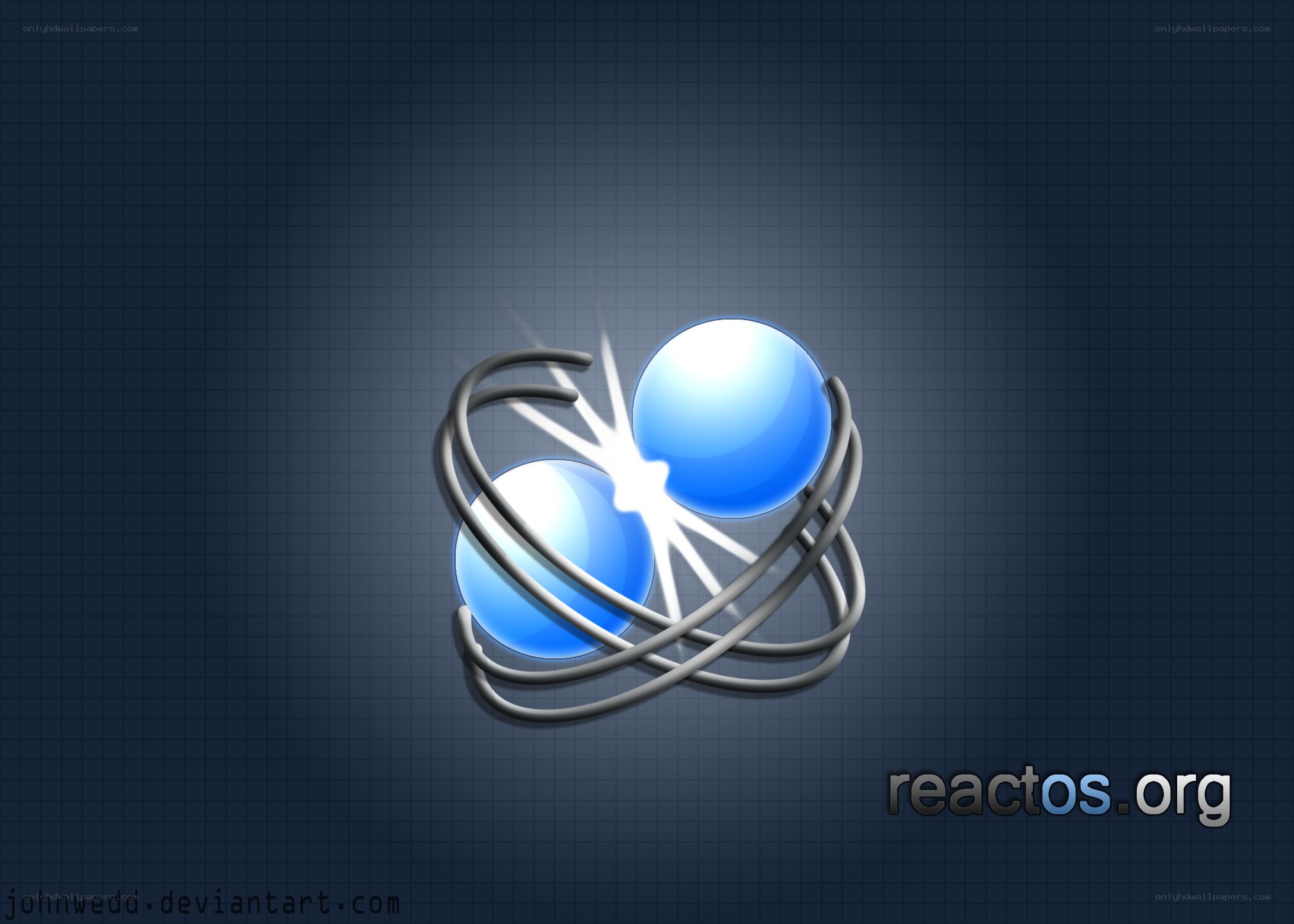 ReactOS logo on grid
