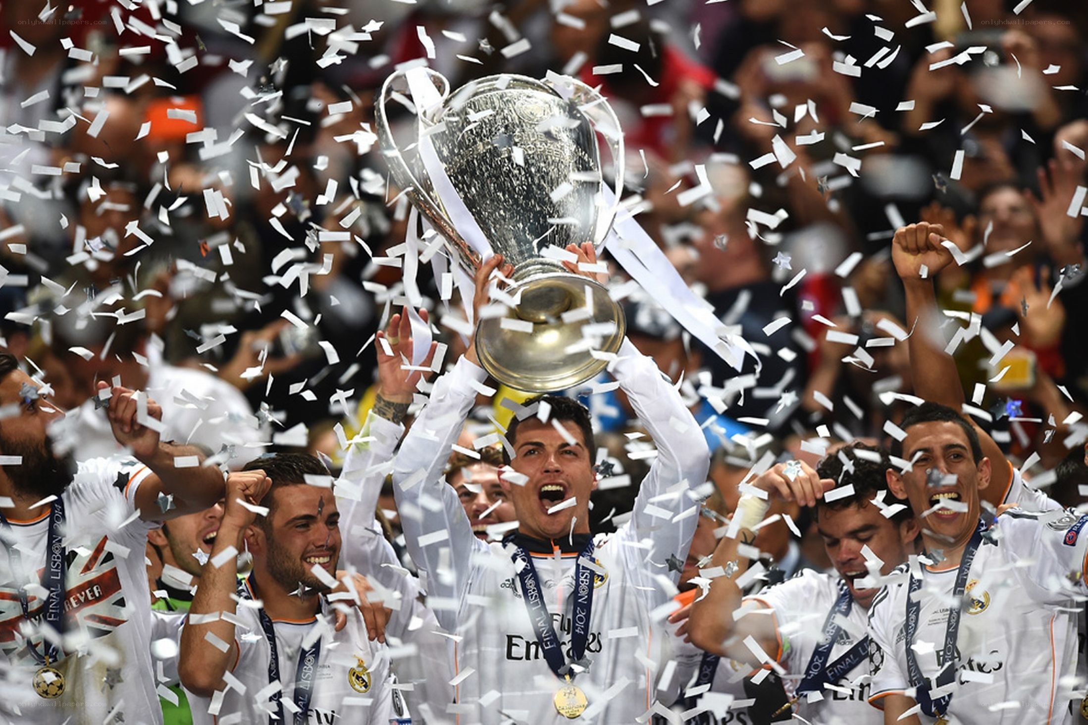 Real Madrid celebrates Champions League win