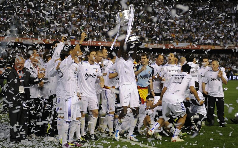 Real Madrid celebrates trophy win