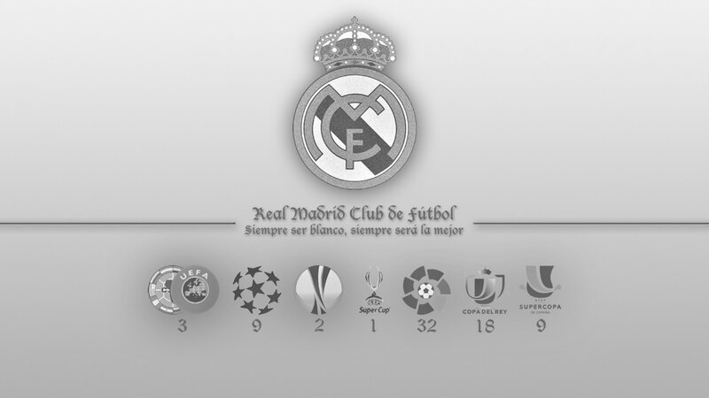 Real Madrid Club Logo — Gray