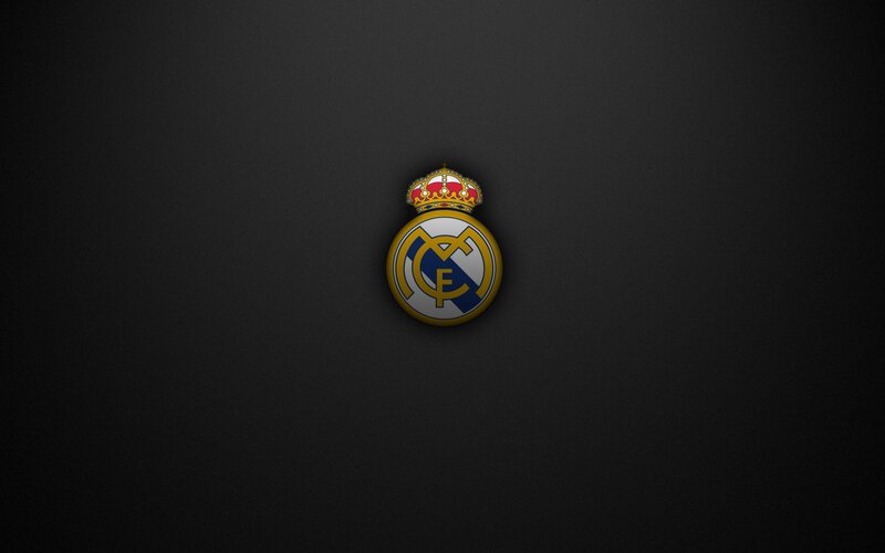 Real Madrid Crest — Black, Minimalist