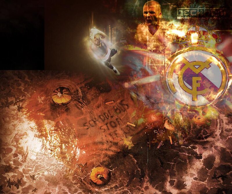 Real Madrid football collage