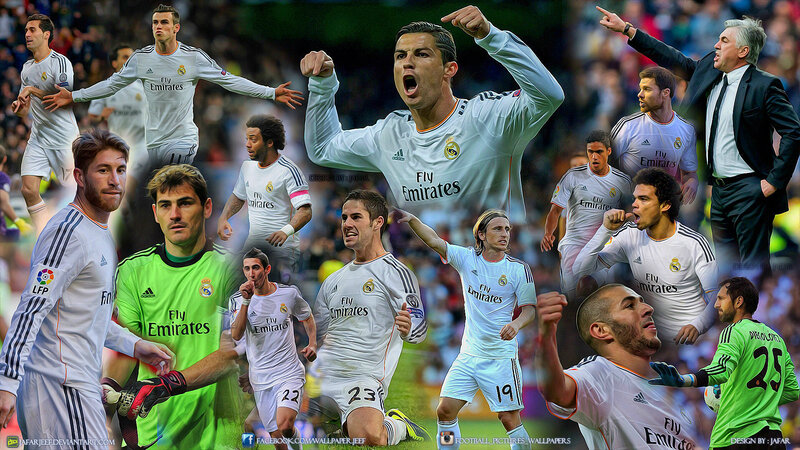Real Madrid Football Players — White