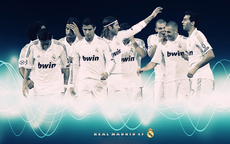 Real Madrid football team celebration