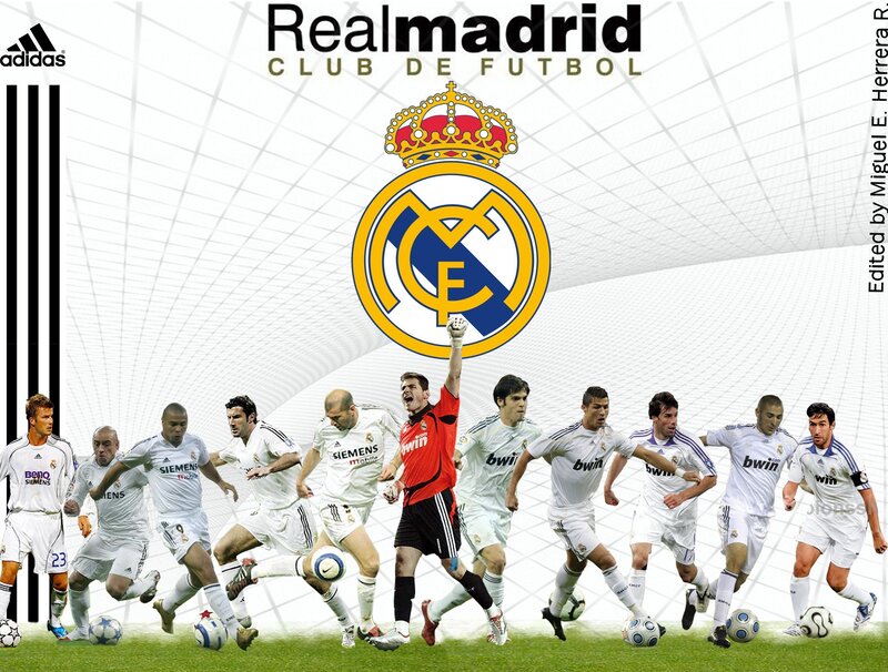 Real Madrid football team collage
