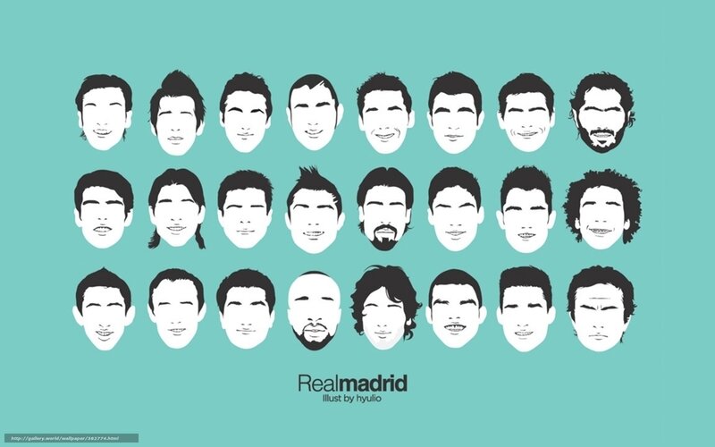Real Madrid head silhouettes
