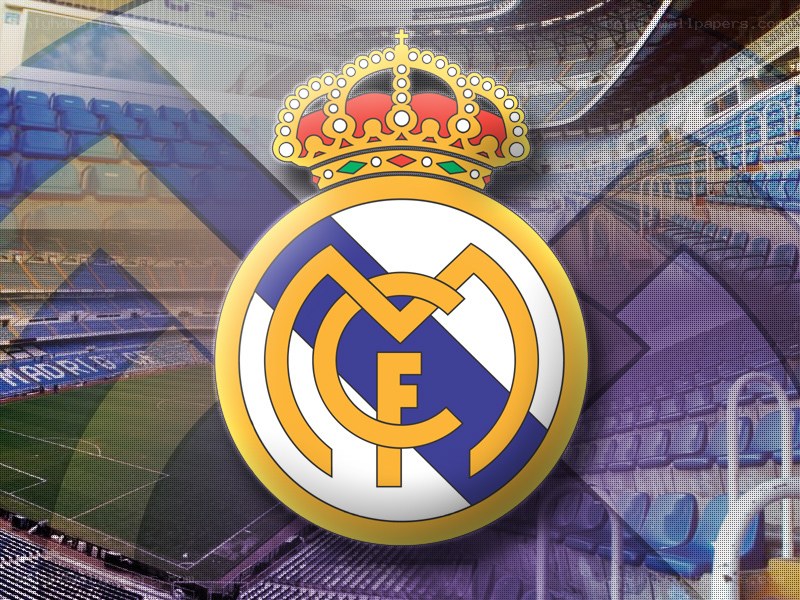 Real Madrid logo at stadium