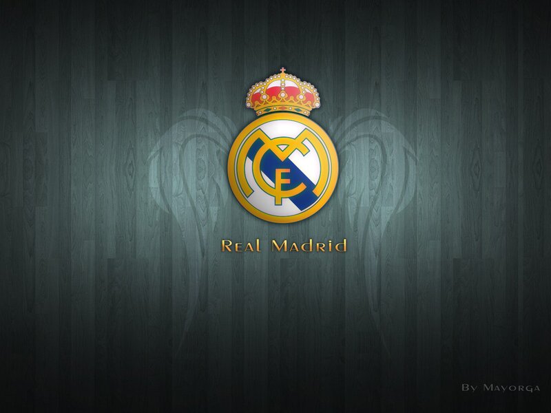 Real Madrid Logo — Black, Formal, Digital Art, Crown