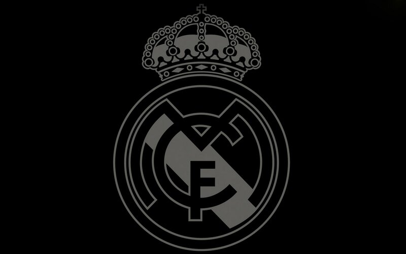 Real Madrid Logo — Black, Minimalist