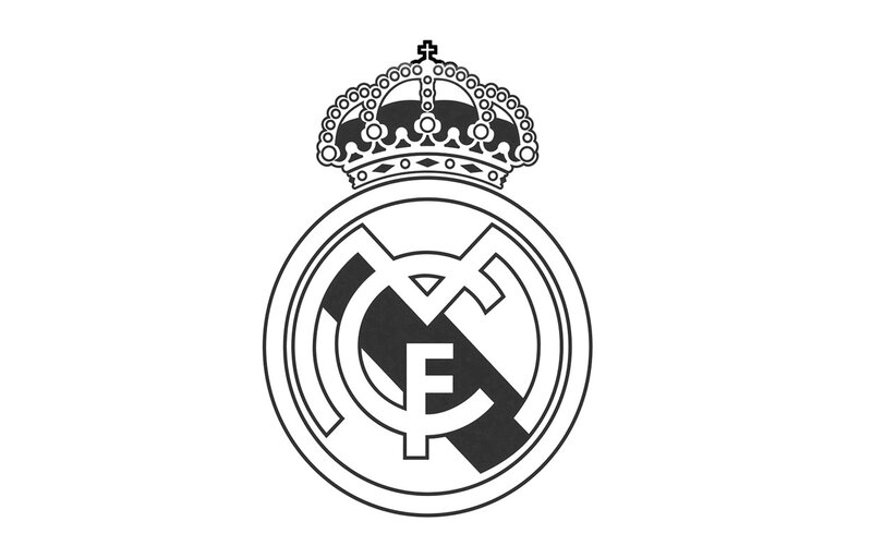 Real Madrid Logo — Black, Neutral