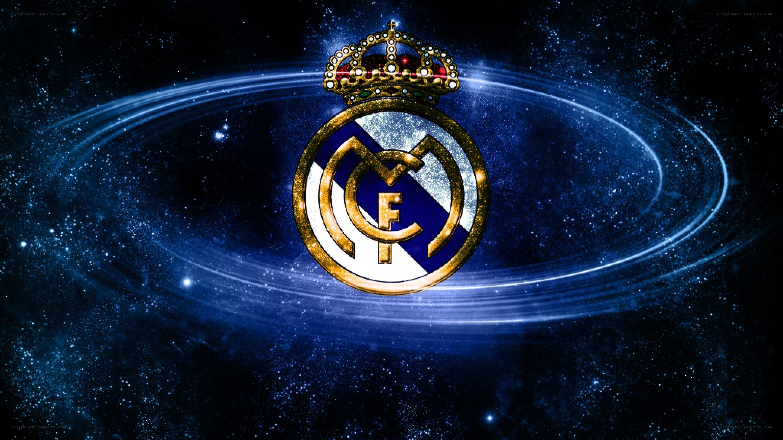 Real Madrid logo in space