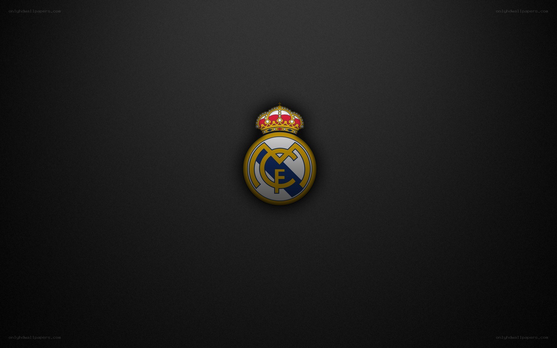 Real Madrid logo on black