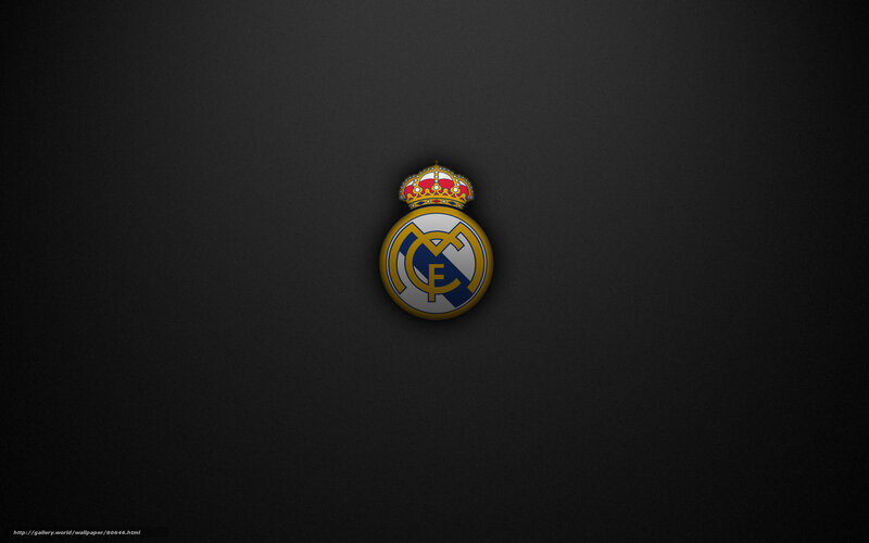 Real Madrid logo on black