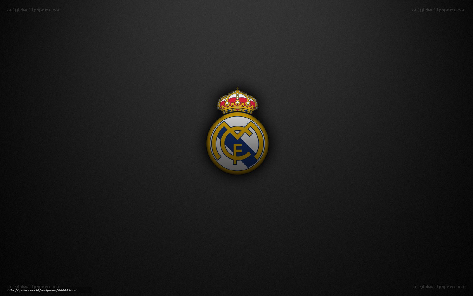 Real Madrid logo on black