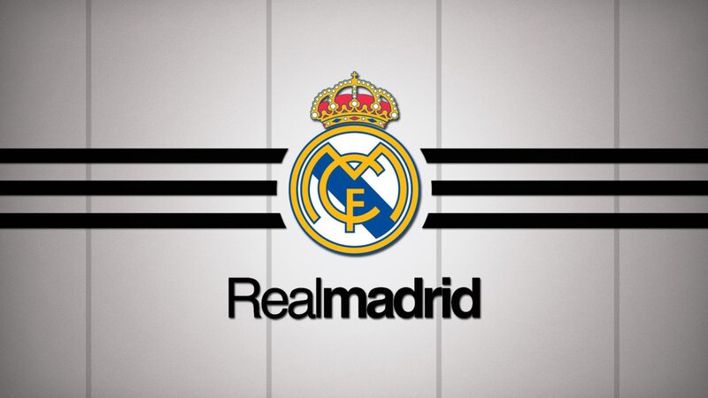 Real Madrid Logo — White, Neutral