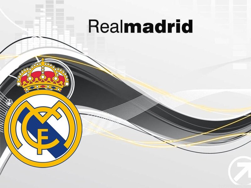 Real Madrid Logo — White