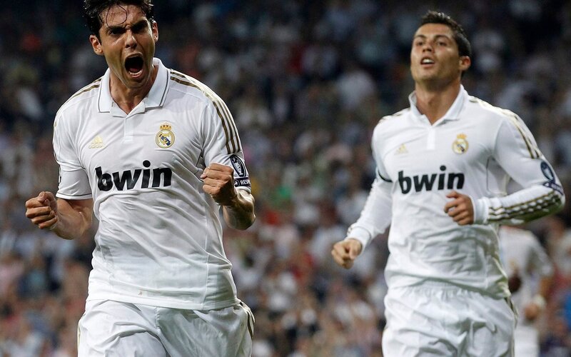 Real Madrid players celebrating