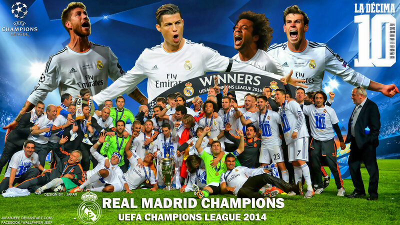 Real Madrid Players Celebrating — Blue, Celebratory