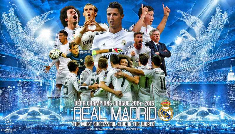 Real Madrid Players Celebrating — Blue, Dramatic