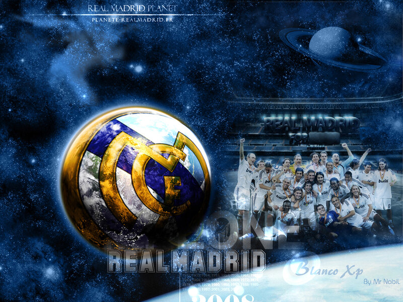 Real Madrid Players Celebrating — Blue