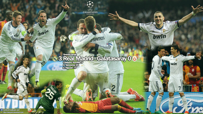 Real Madrid Players Celebrating — White