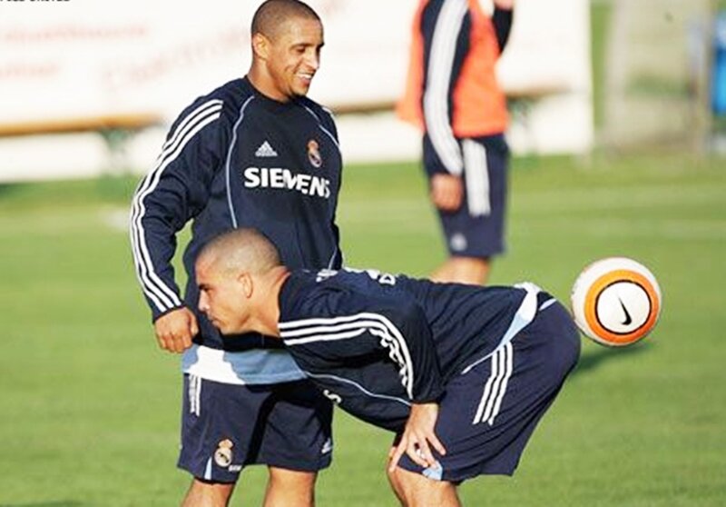 Real Madrid players training