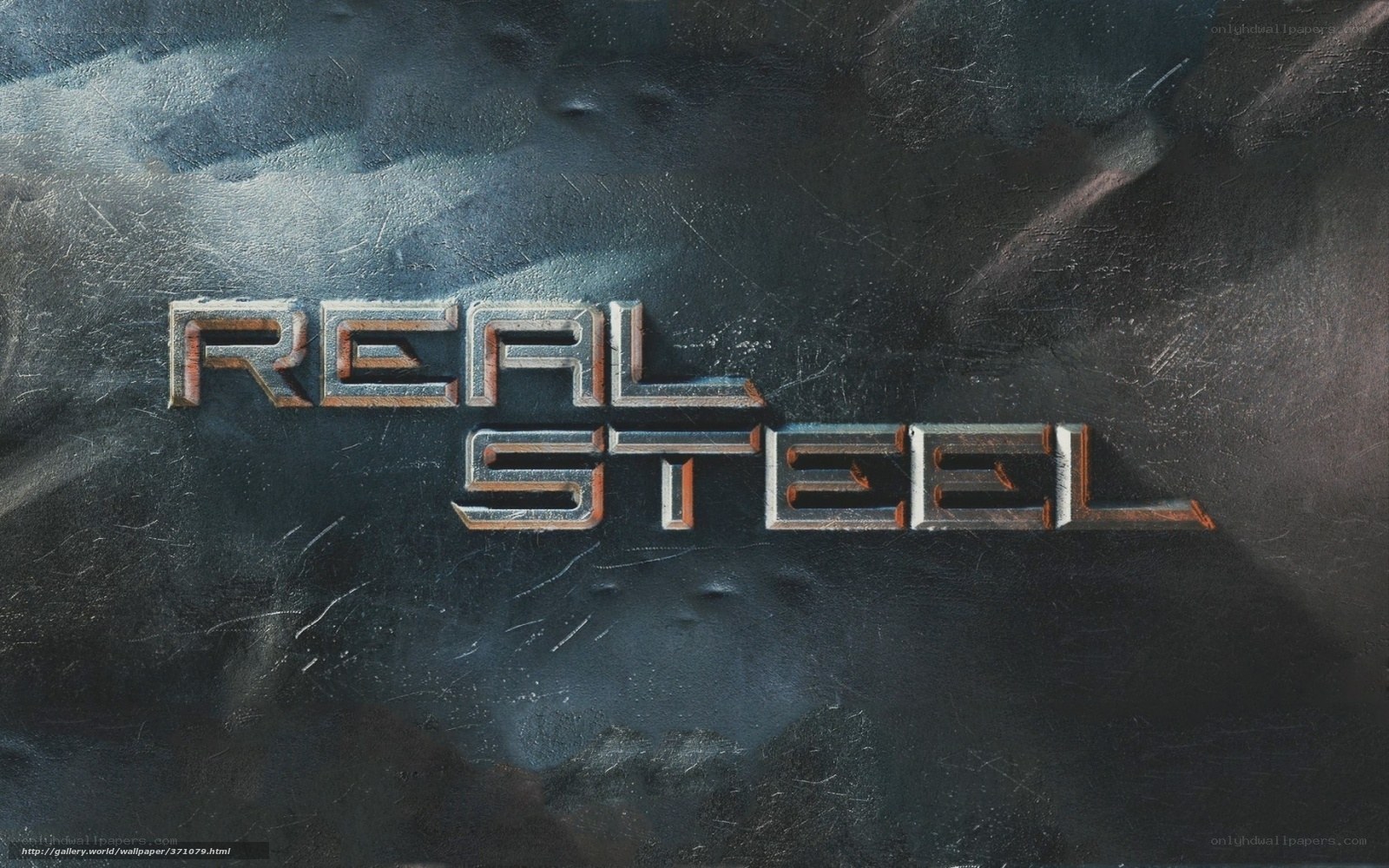 Real Steel logo on metal
