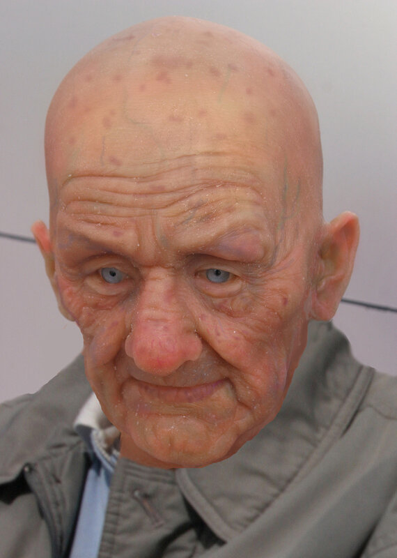 realistic elderly man mask