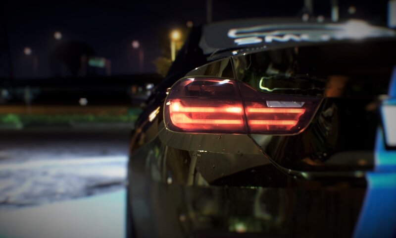Rear of Black Car — Dark
