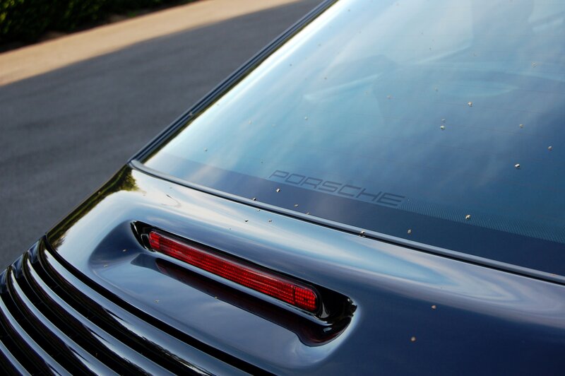 Rear of Black Porsche
