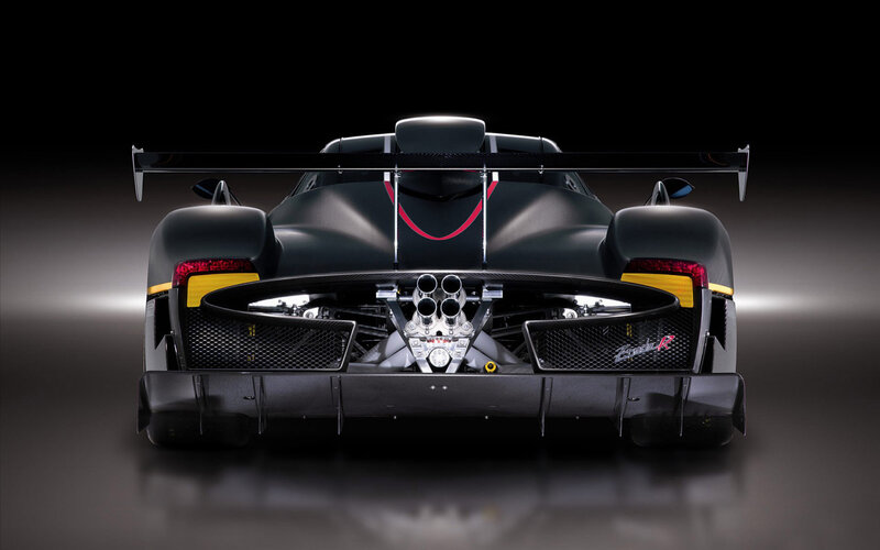 Rear of Black Race Car