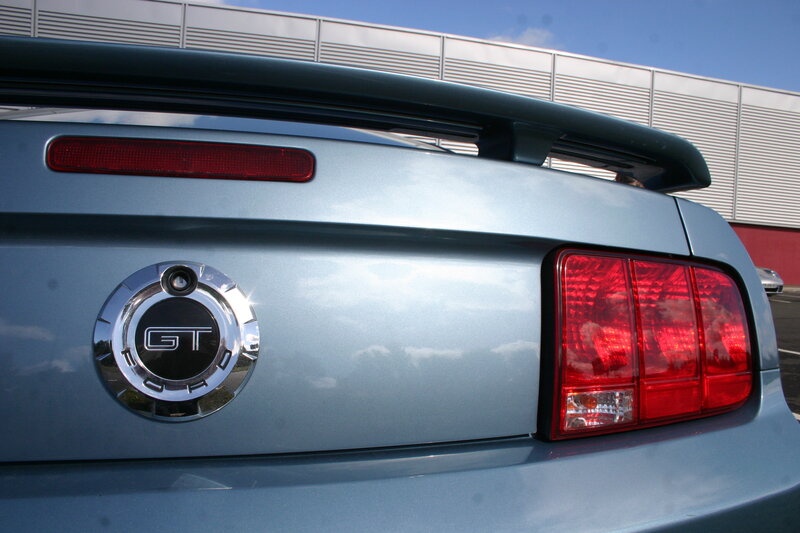 Rear of Blue Car