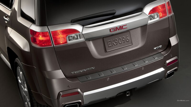 Rear of Brown GMC Terrain