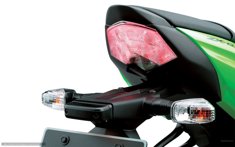 Rear of Green Motorcycle — Neutral